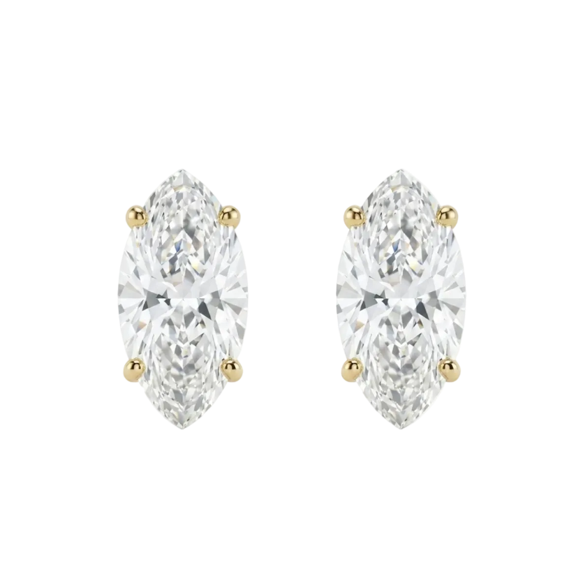Celeste Marquise Solitaire Stud Earrings