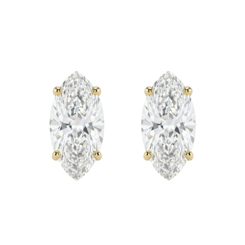 Celeste Marquise Solitaire Stud Earrings