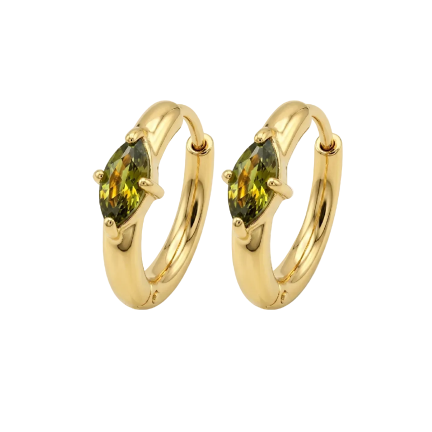 Aurelia Marquise Huggie Earrings