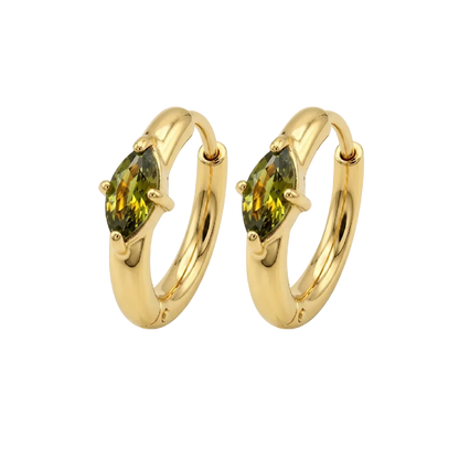 Aurelia Marquise Huggie Earrings