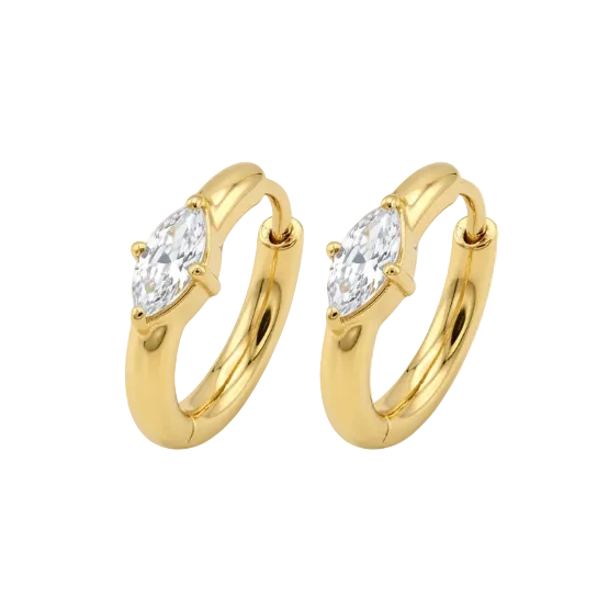Aurelia Marquise Huggie Earrings