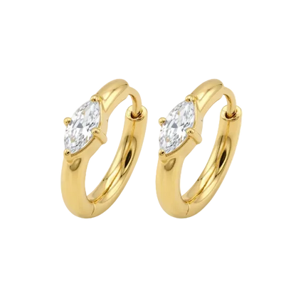 Aurelia Marquise Huggie Earrings