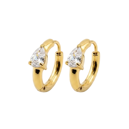 Luna Pear Huggie Earrings