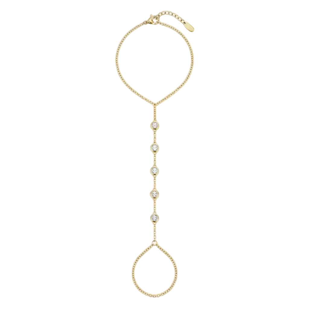 Starlight Cascade Hand Chain Bracelet