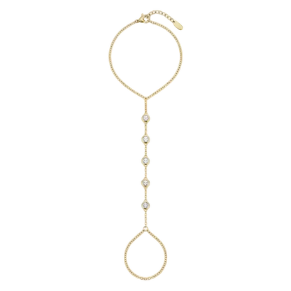 Starlight Cascade Hand Chain Bracelet