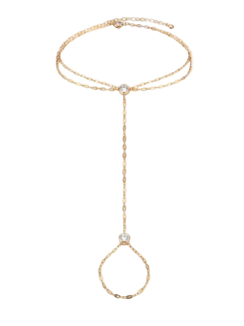 Celestial Cascade Hand Chain Bracelet