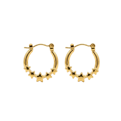 Celeste Star Hoop Earrings