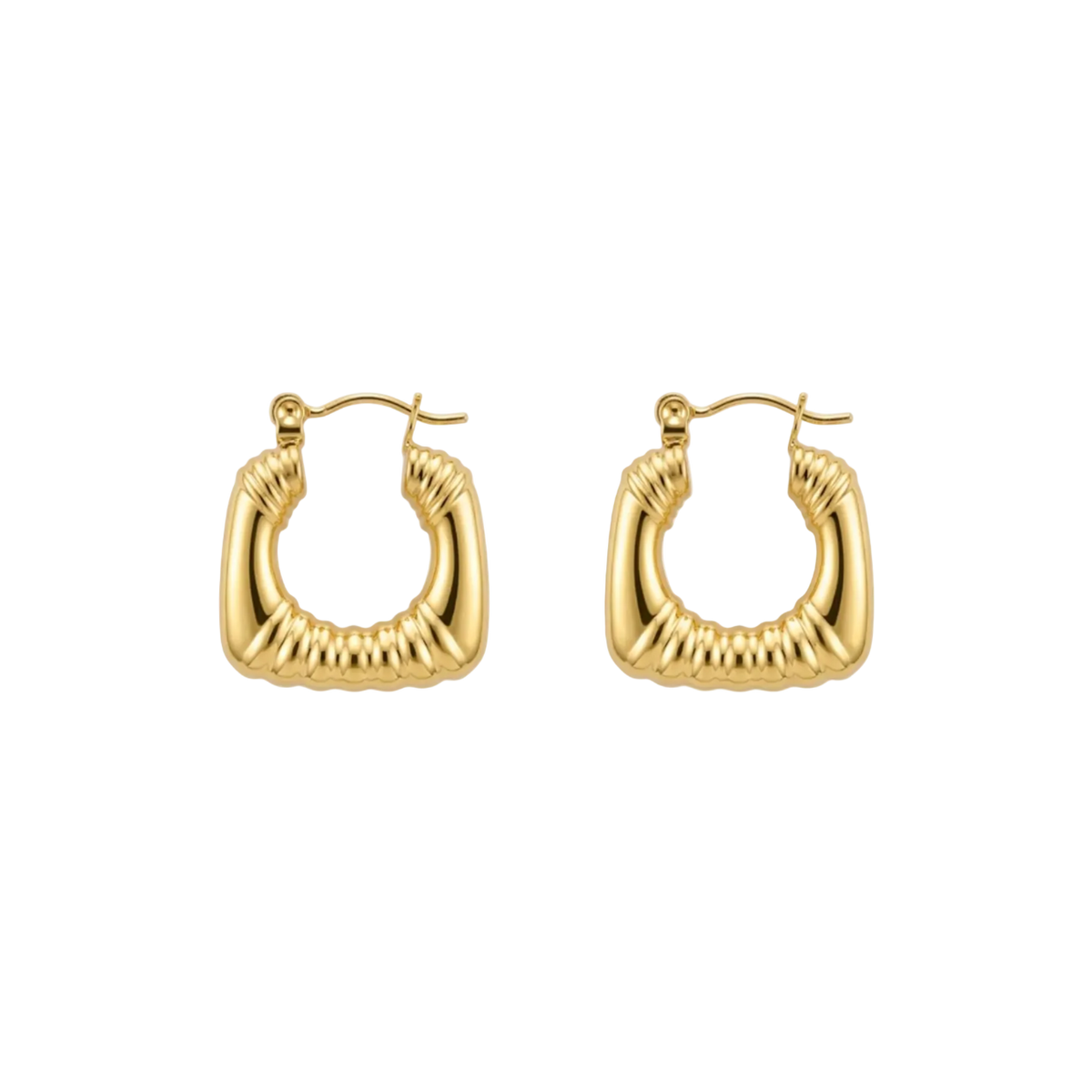Ribbed Hoop Earrings