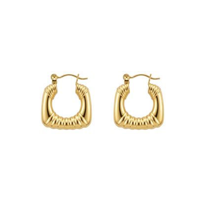Ribbed Hoop Earrings