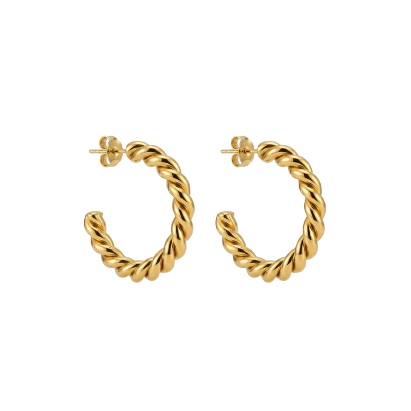 Verona Twisted Hoop Earrings