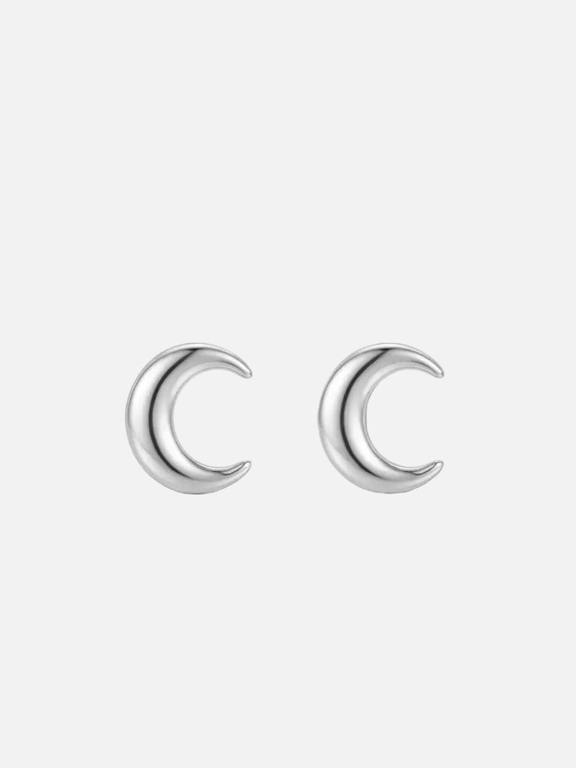 Selene Crescent Stud Earrings