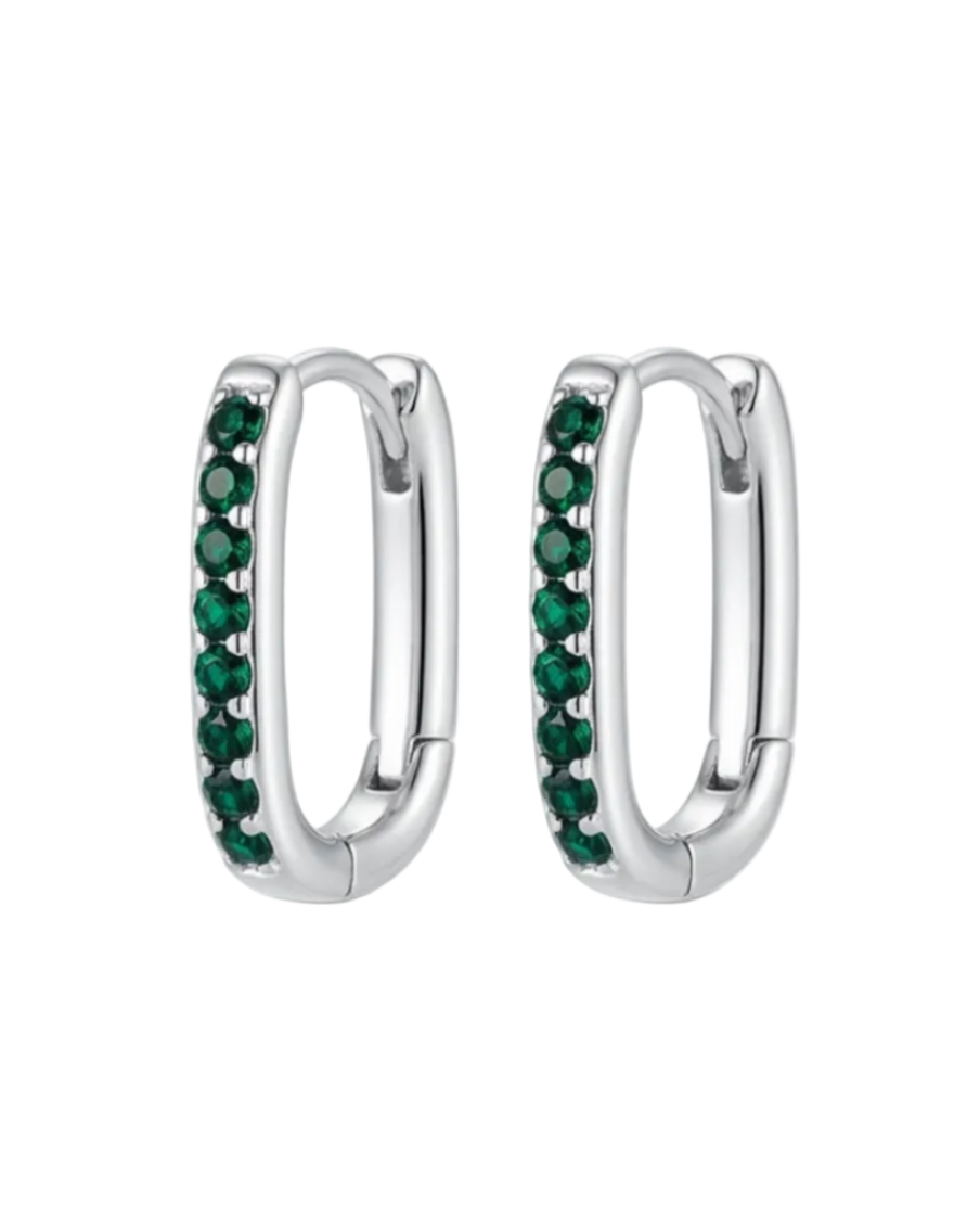 Pavé Oval Huggie Earrings