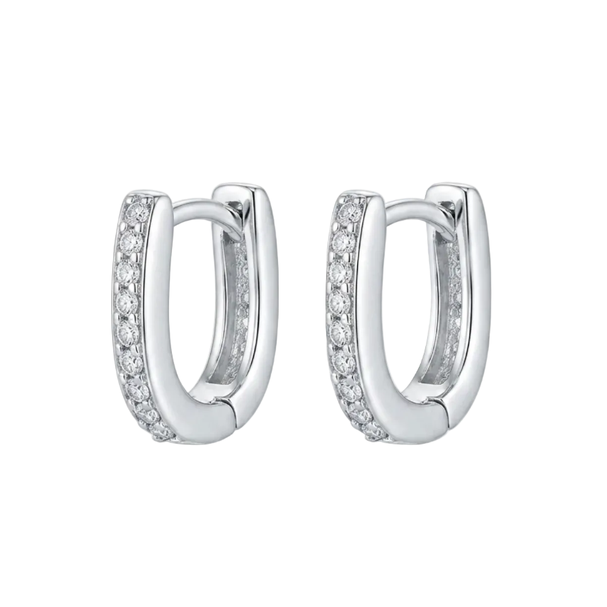 Pavé Huggie Earrings