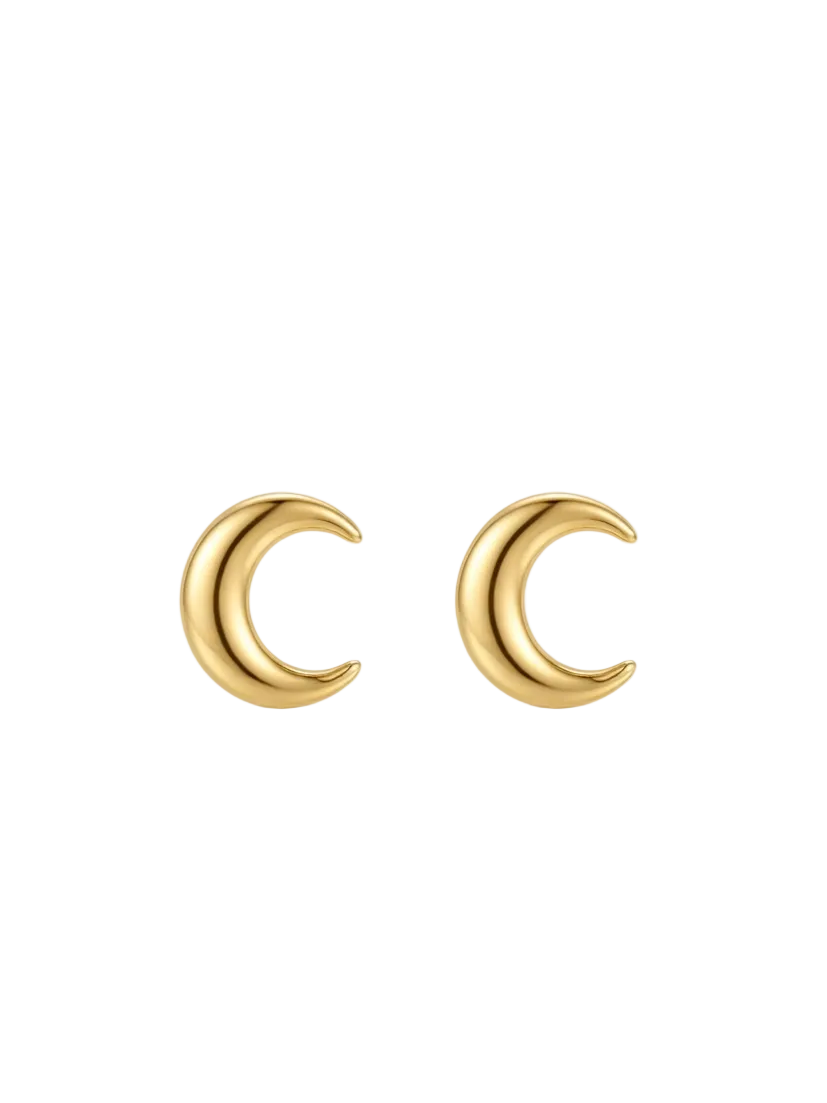 Selene Crescent Stud Earrings