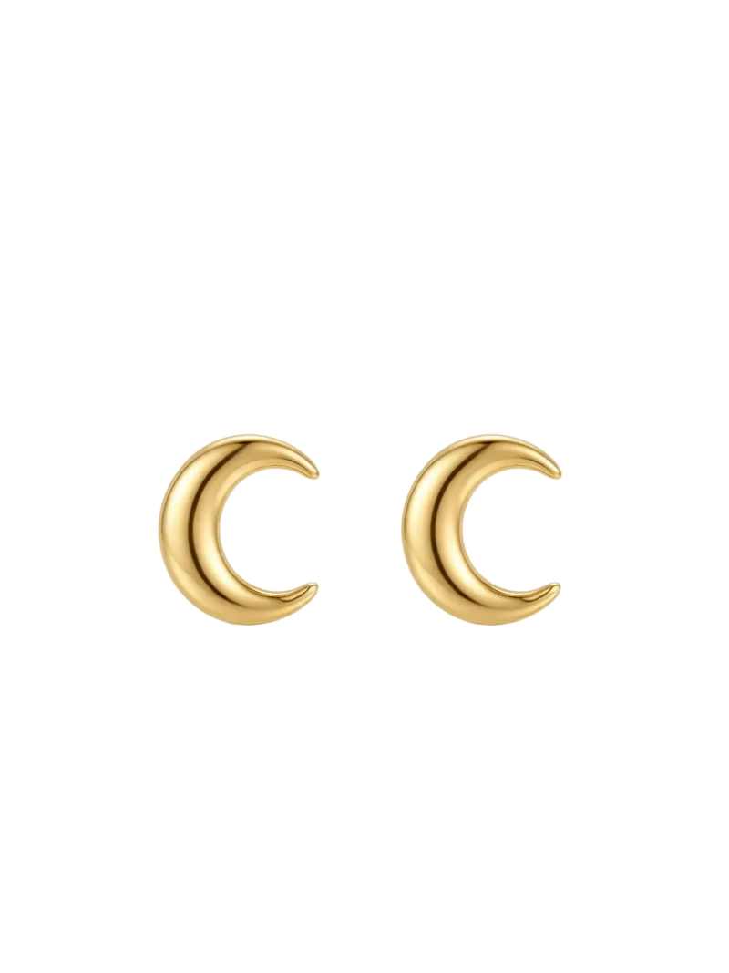 Selene Crescent Stud Earrings