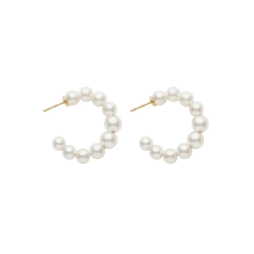 Vivienne Pearl Hoop Earrings