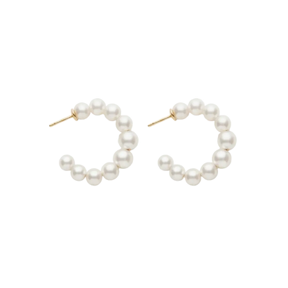 Vivienne Pearl Hoop Earrings