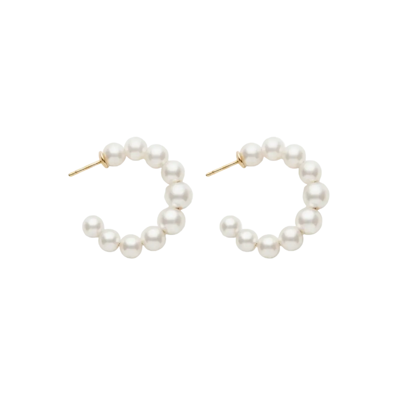 Vivienne Pearl Hoop Earrings