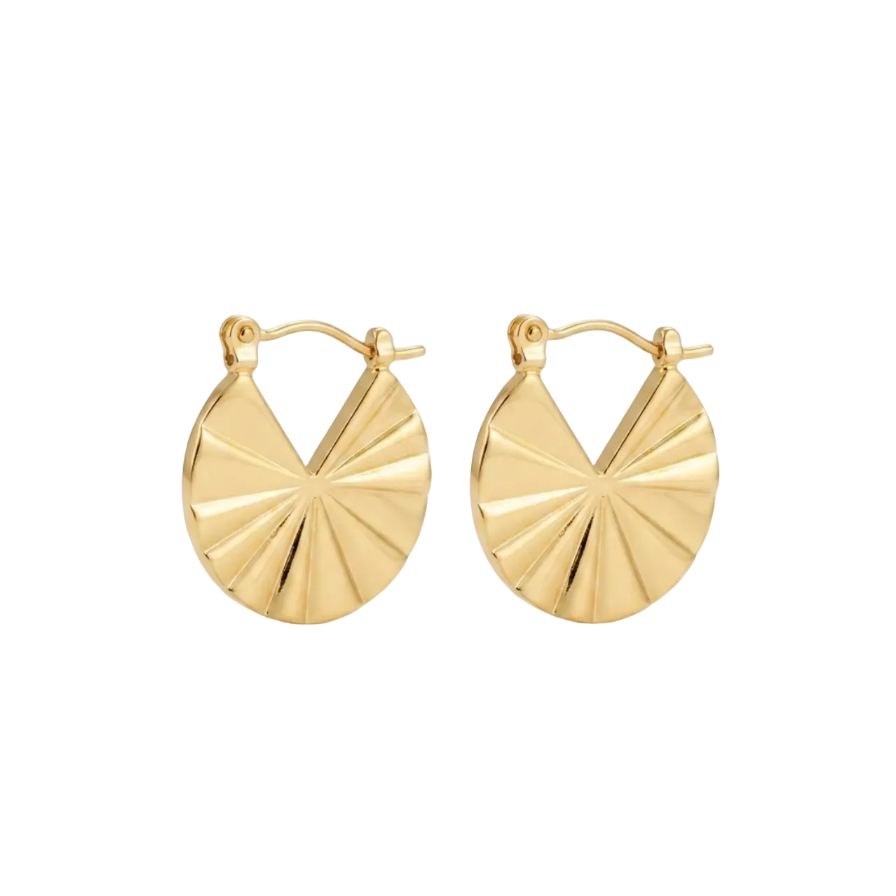 Solara Sunray Disc Earrings