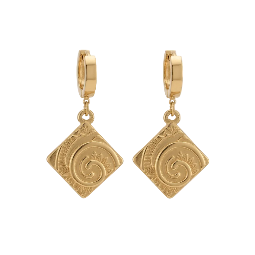 Sorrento Engraved Drop Earrings