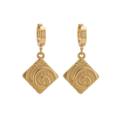 Sorrento Engraved Drop Earrings