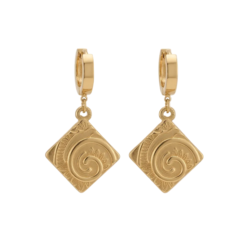 Sorrento Engraved Drop Earrings