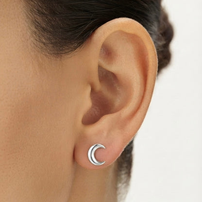 Selene Crescent Stud Earrings