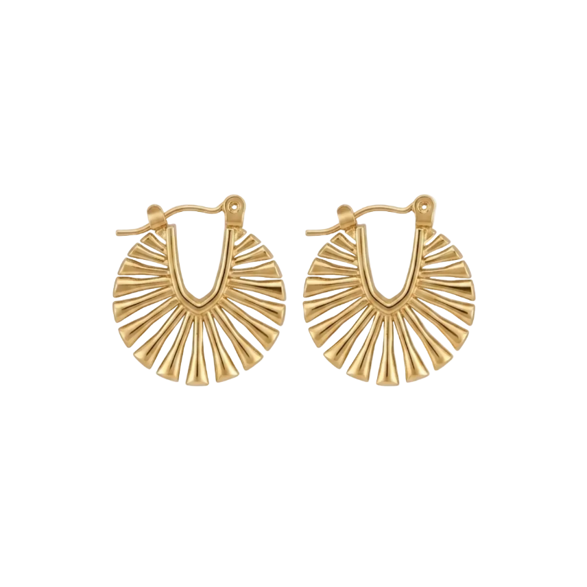 Solstice Sunray Hoop Earrings