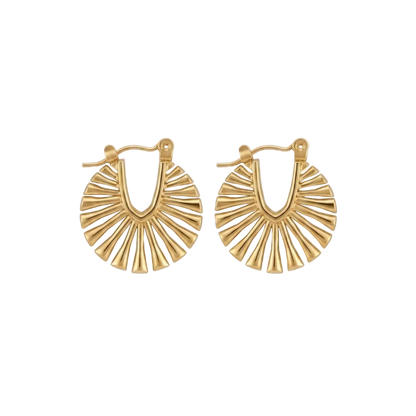 Solstice Sunray Hoop Earrings