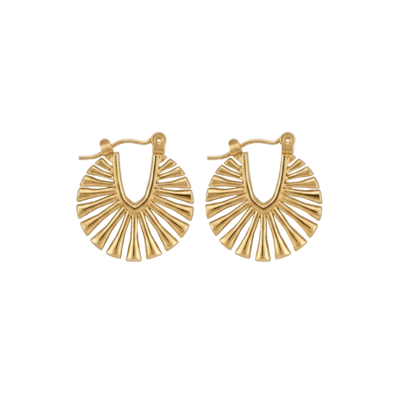 Solstice Sunray Hoop Earrings