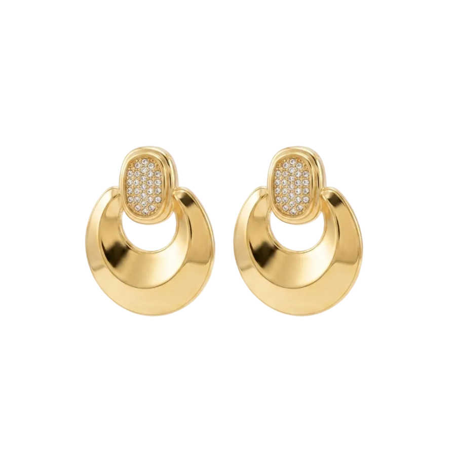 Aurielle Pavé Halo Earrings