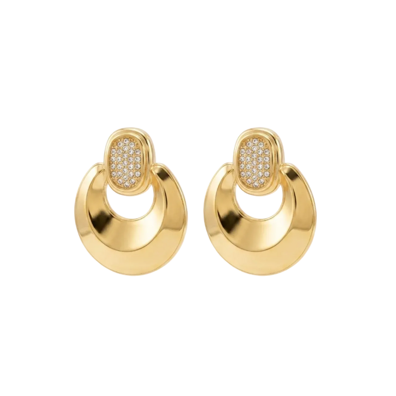Aurielle Pavé Halo Earrings